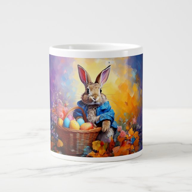Caneca De Café Grande Coelho da Páscoa  (Frente)