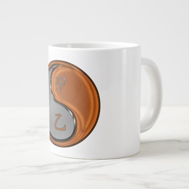 Caneca De Café Grande Coelho de Madeira (Frente Esquerda)