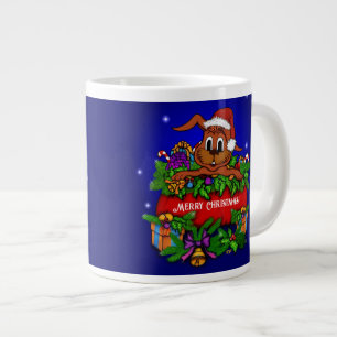 Caneca De Café Grande Coelho Natal