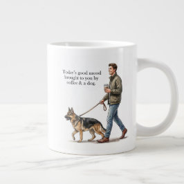 Caneca De Café Grande Coffee & a Shepherd Start the Day Right