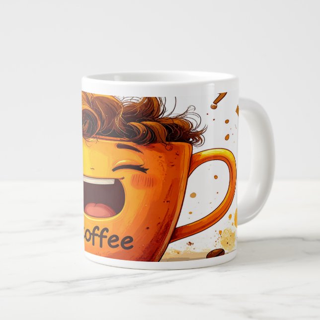 Caneca De Café Grande Coffee First Adulting Second Funny Coffee Mug (Frente Esquerda)