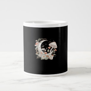 Caneca De Café Grande Cogumelo Estético Lua Goblincore E Cottagecore