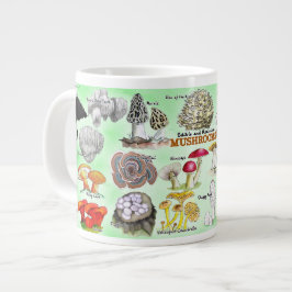 Caneca De Café Grande Cogumelos