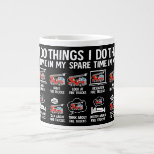 Caneca De Café Grande Coisas que Faço no Meu Tempo Livre Caminhões de Bo
