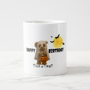 Caneca De Café Grande Coitada de Aniversário do Urso do Halloween - Truq