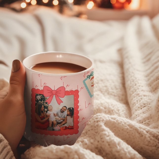 Caneca De Café Grande Colagem de Fotos de Natal Personalizada e Fofa  (Criador carregado)