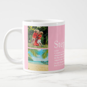 Caneca De Café Grande Colagem de Fotos Divertida Definição de Madrasta R