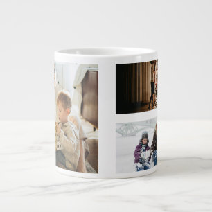 Caneca De Café Grande Colagem de Fotos Personalizada