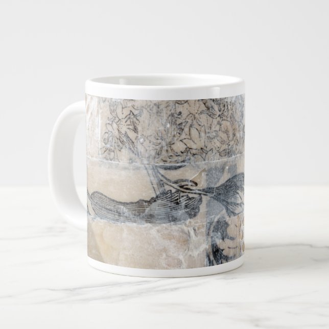 Caneca De Café Grande Colagem de rendas I (Frente Esquerda)