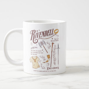 Caneca De Café Grande Colagem Gráfica em Aquarela RIVENDELL™