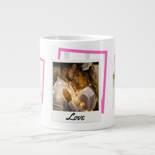Caneca De Café Grande Colagem "Love" (Frente)