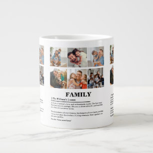 Caneca De Café Grande Colagem Personalizada de 6 Fotos Definição de Famí
