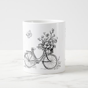Caneca De Café Grande Coleção de Desenhos Vintage Esboçados