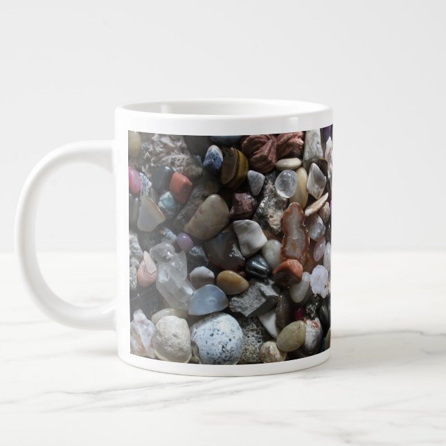 Caneca De Café Grande Coleção de Rochas e Minerais (Esquerda)
