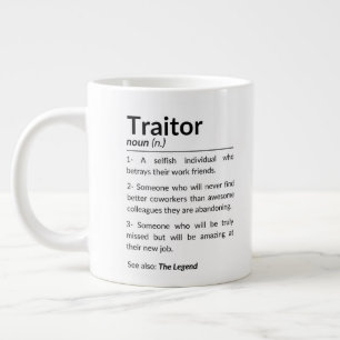 Caneca De Café Grande Colega de despedida engraçado, colega saindo do tr