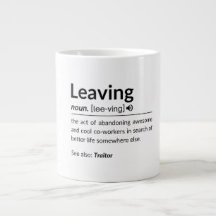 Caneca De Café Grande Colega de engraçados saindo