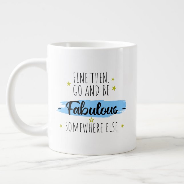 Caneca De Café Grande Colega Engraçado saindo, indo embora para o colega (Esquerda)