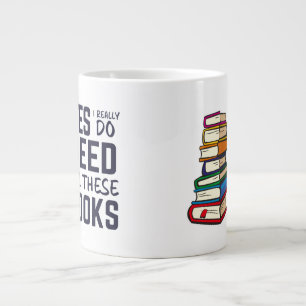 Caneca De Café Grande Coletor de Livros Engraçado   Viciado em Leitura