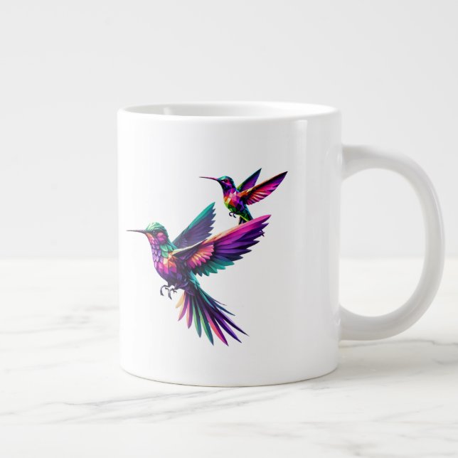 Caneca De Café Grande Colibrí prisma multicolor (Direita)