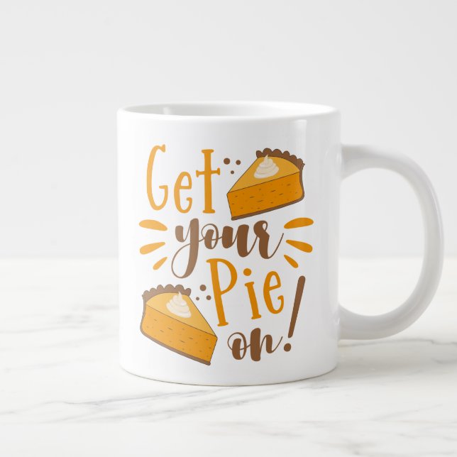 Caneca De Café Grande Coloque A Torta! (Direita)