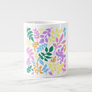 Caneca De Café Grande Colorful foliage
