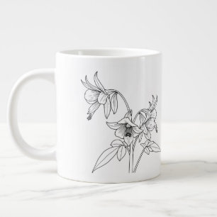 Caneca De Café Grande Columbina Vermelha - Aquílio canadensis - Nativo
