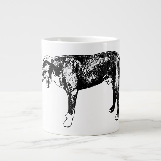 Caneca De Café Grande Coluna lateral — Mistura de Pitbull em Tinta (Frente)