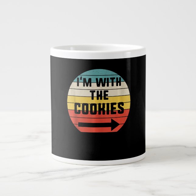 Caneca De Café Grande Com o presente de Casal de Cookies Halloween (Frente)