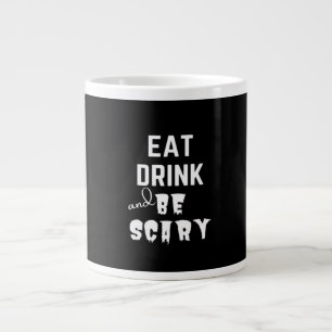 Caneca De Café Grande Coma, Beba E Seja Assustador Estilo Clássico