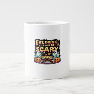 Caneca De Café Grande Coma Beba E Seja Assustador Padaria Assustadora de