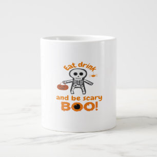 Caneca De Café Grande Coma, Beba E Seja Assustadoramente Divertido e Sin