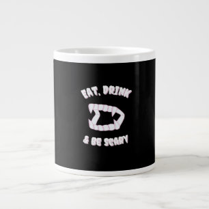 Caneca De Café Grande Coma Beba Seja Assustador Estilo Minimalista de Va