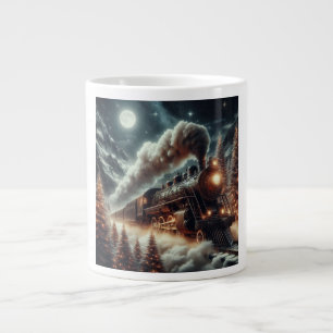 Caneca De Café Grande Comboio noturno de inverno/Natal