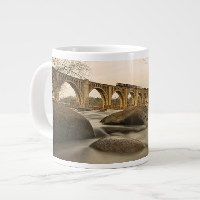 Caneca De Café Grande Comboio sobre James River (Frente Esquerda)