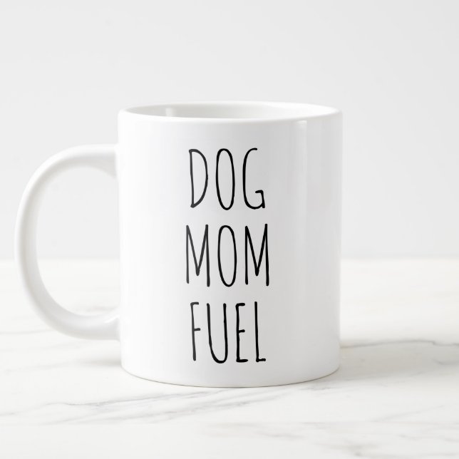 Caneca De Café Grande Combustível de Mãe de Cachorro | Presente Divertid (Esquerda)