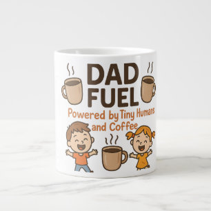 Caneca De Café Grande Combustível para pais: Pequenos seres humanos e ca