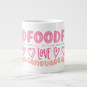 Caneca De Café Grande Comida É Minha Língua De Amor - Chef De Chef De Co