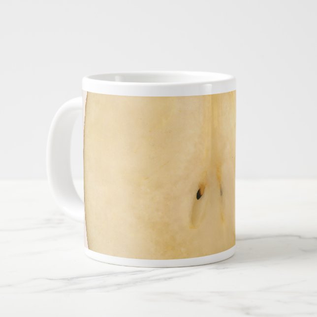 Caneca De Café Grande Comida - Fruta - Uma fatia de pera bosc (Frente Esquerda)