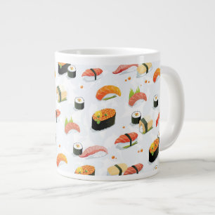 Caneca De Café Grande Comida japonesa:Padrão Sushi