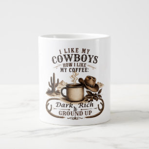 Caneca De Café Grande Como Meus Cowboys Como Meu Café