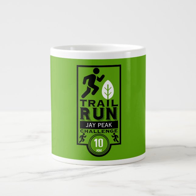 Caneca De Café Grande Competição de Corrida do Runner (Frente)