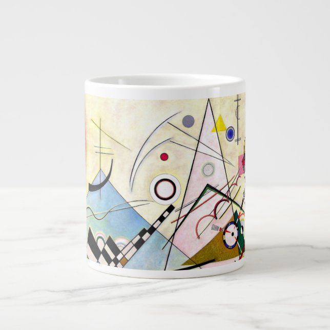 Caneca De Café Grande Composição Kandinsky 8 (Frente)
