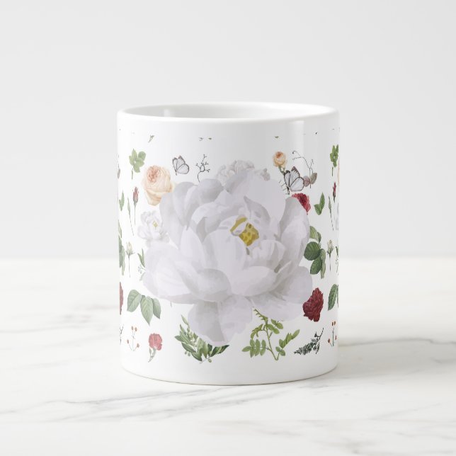 Caneca De Café Grande Compras Florais Perto de Mim (Frente)