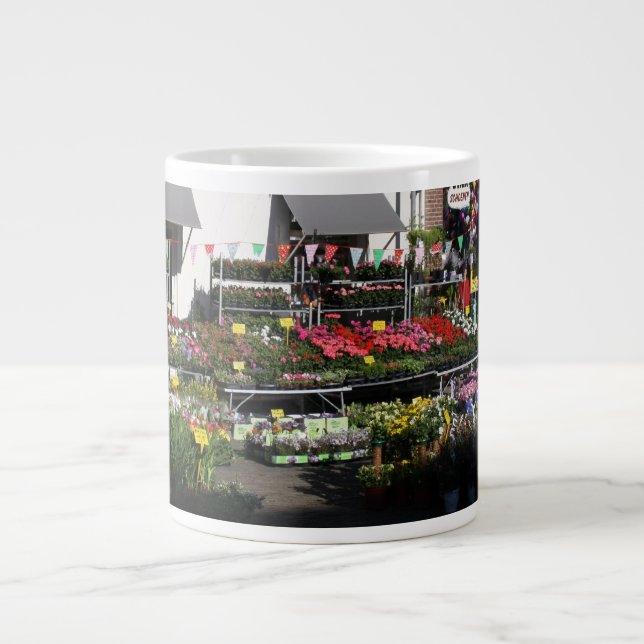 Caneca De Café Grande compro de flores (Frente)