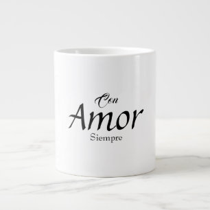 Caneca De Café Grande Con Amor, Siempre Specialty Mug