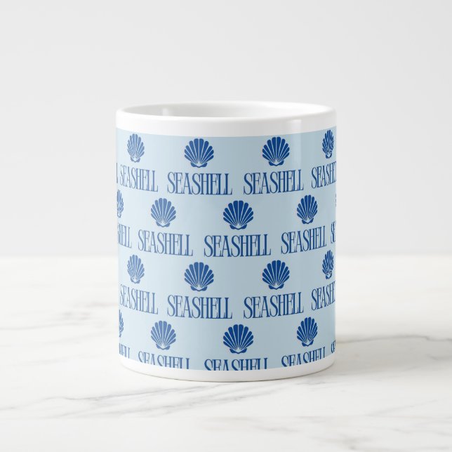 Caneca De Café Grande Concha do mar (Frente)