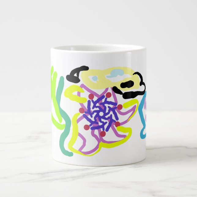 Caneca De Café Grande Concha e estrela-do-mar (Frente)