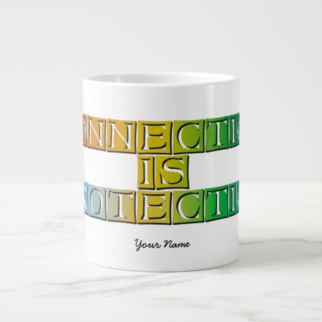 Caneca De Café Grande Conexão é Proteção - CNiPN01 (Frente)