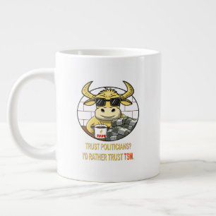 Caneca De Café Grande Confiar nos Políticos? Eu Preferiria Confiar na TS