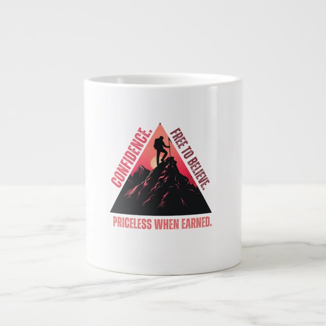 Caneca De Café Grande Confidence Café Mug Inspiracional (Frente)